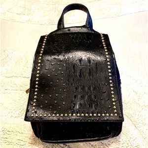 !NWOT Faux Croc Studded Mini Backpack w/ Wallet!!
